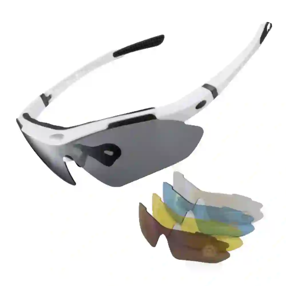ROCKBROS Gafas de Sol Polarizadas con 5 Lentes Intercambiables para Ciclismo