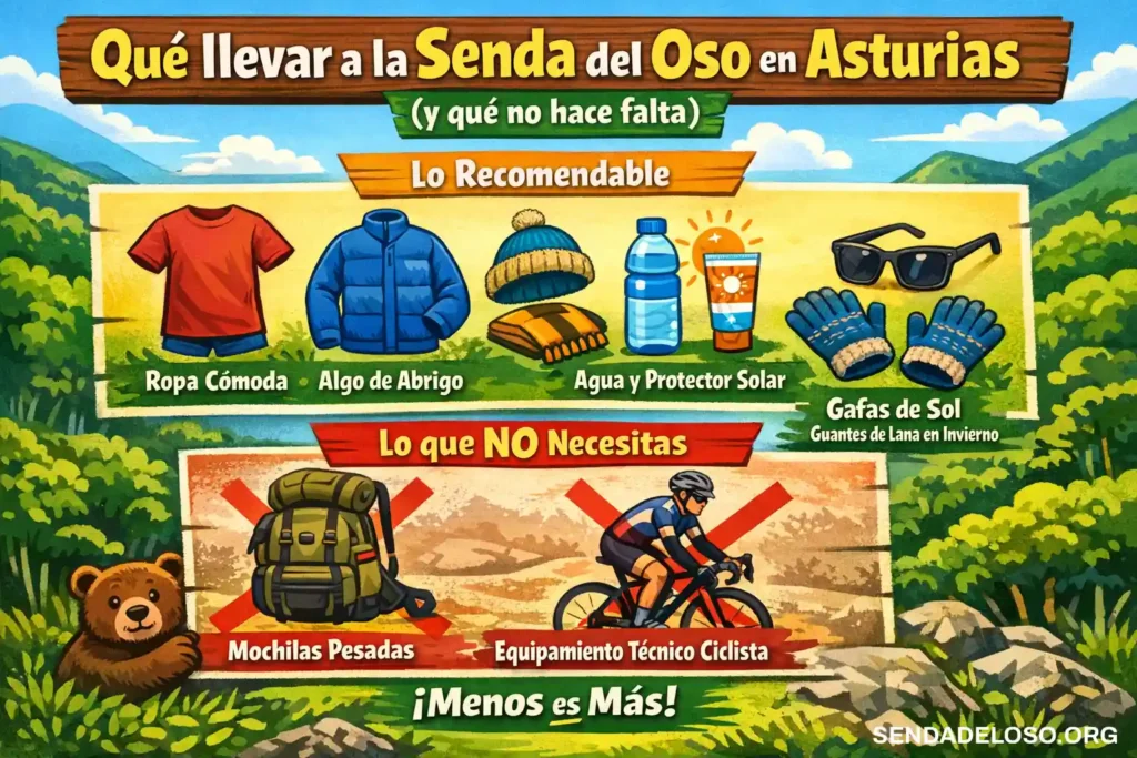 Qué llevar a la Senda del Oso en Asturias